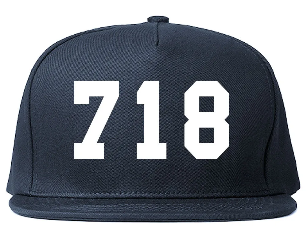 718 New York Area Code Snapback Hat