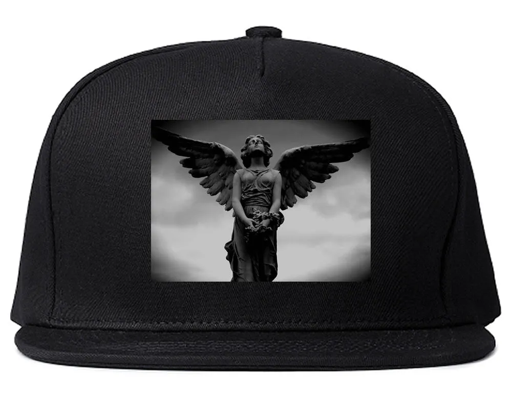 Angel Statue Wings Dark Goth Snapback Hat Cap