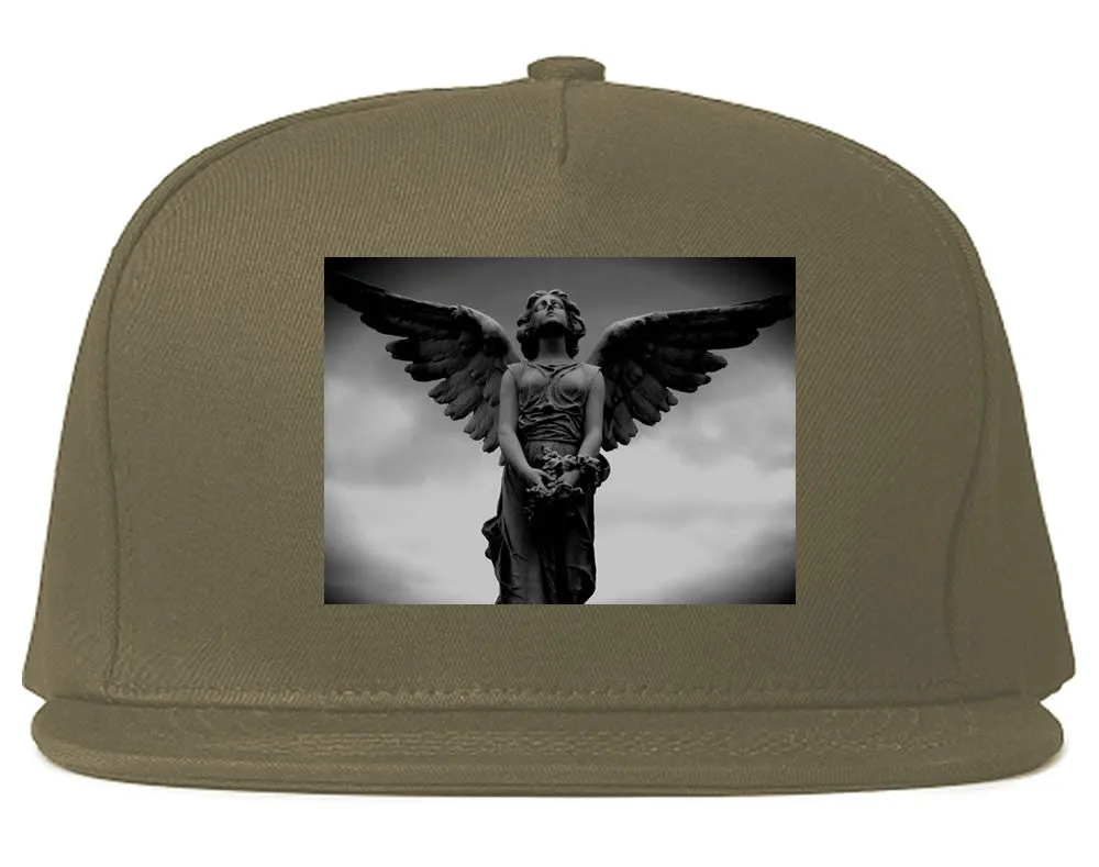 Angel Statue Wings Dark Goth Snapback Hat Cap