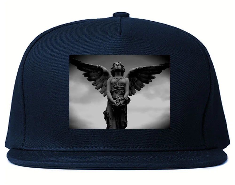 Angel Statue Wings Dark Goth Snapback Hat Cap