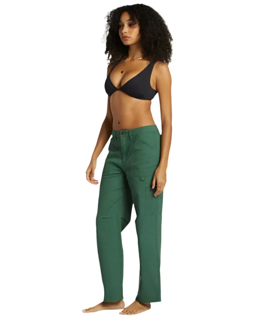 BILLABONG Women's Leia Cargo Pants Emerald Bay