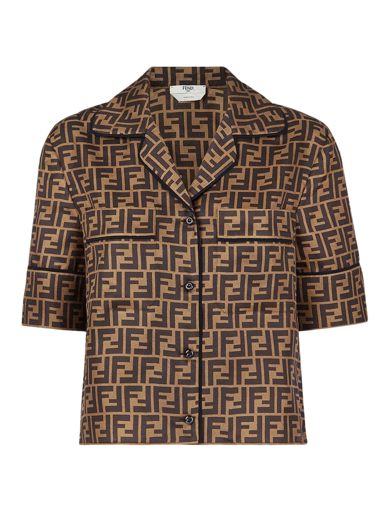 Brown silk pajamas
