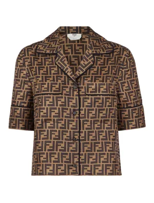 Brown silk pajamas