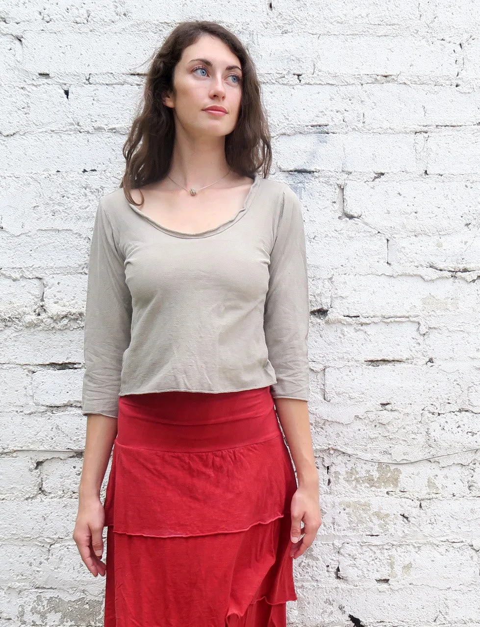 Crescent Simplicity Cropped Shirt
