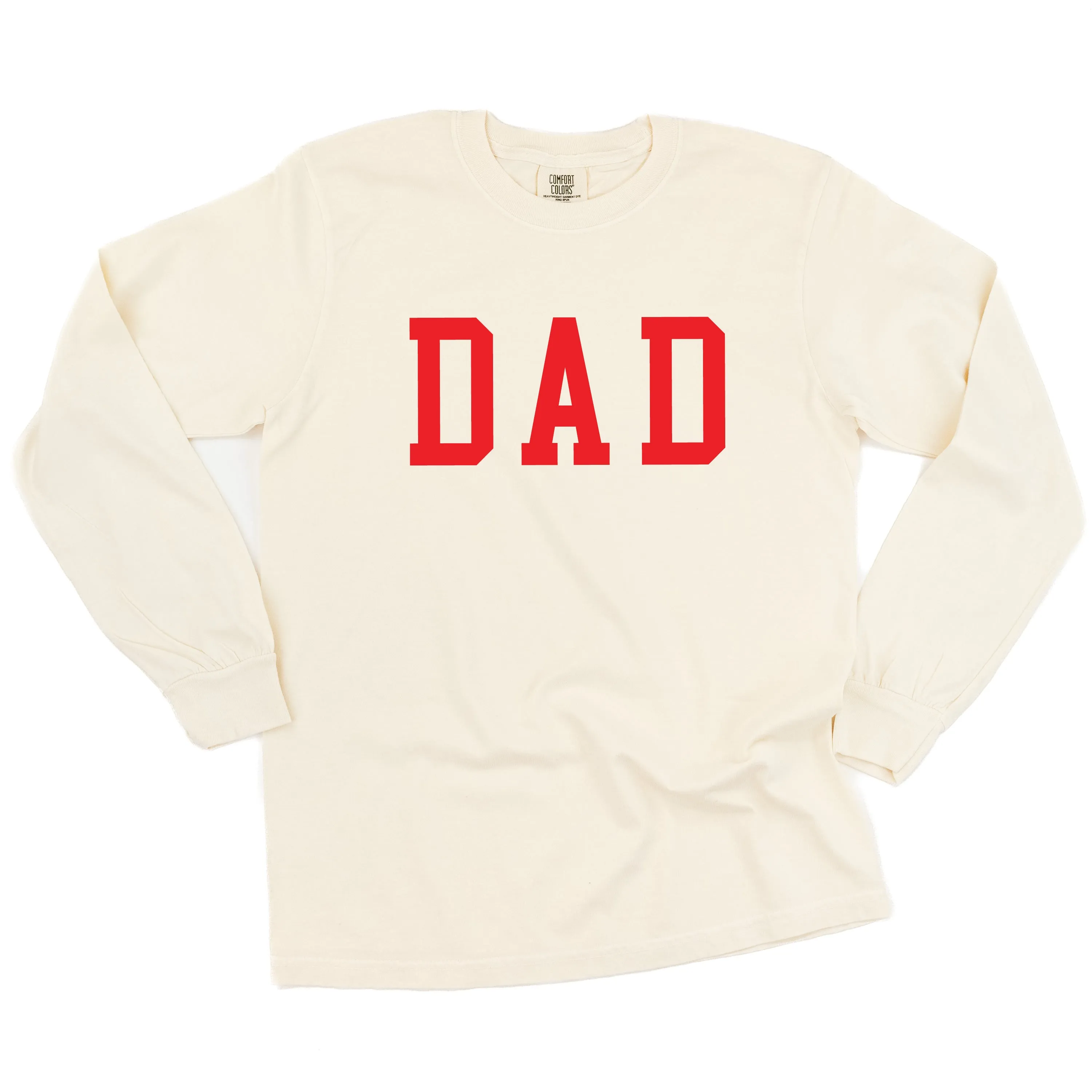 DAD - Varsity Straight Line - LONG SLEEVE Comfort Colors Tee