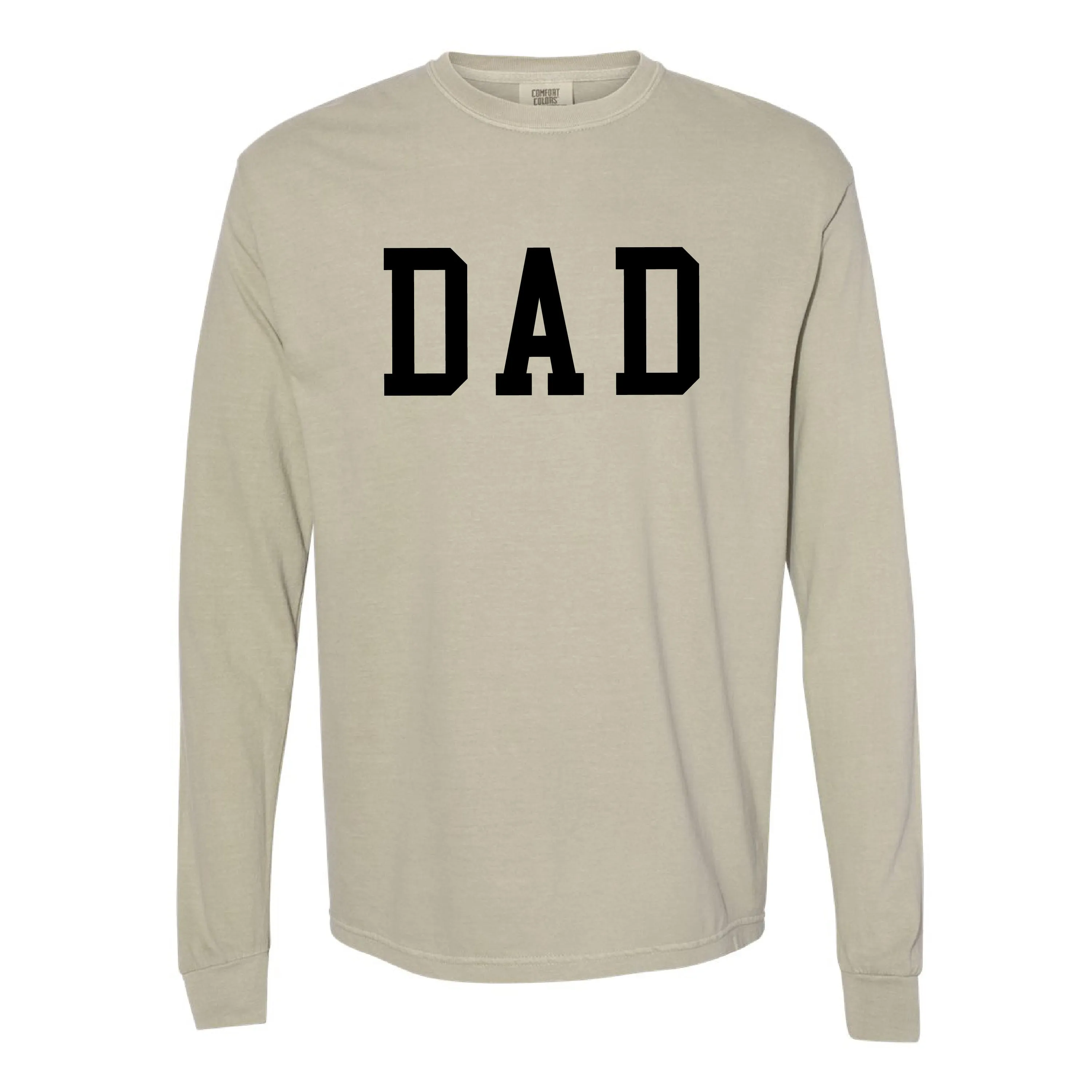 DAD - Varsity Straight Line - LONG SLEEVE Comfort Colors Tee