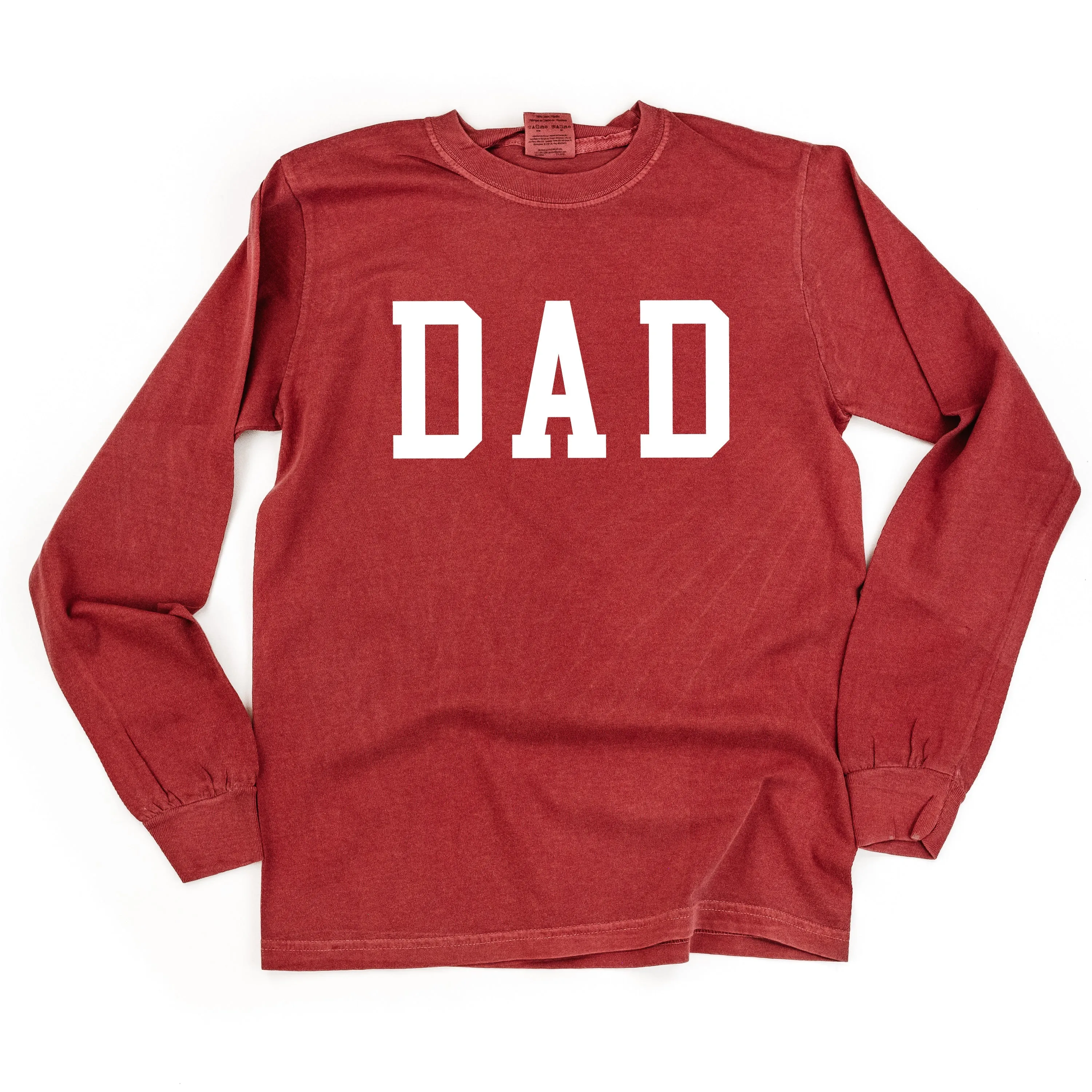 DAD - Varsity Straight Line - LONG SLEEVE Comfort Colors Tee