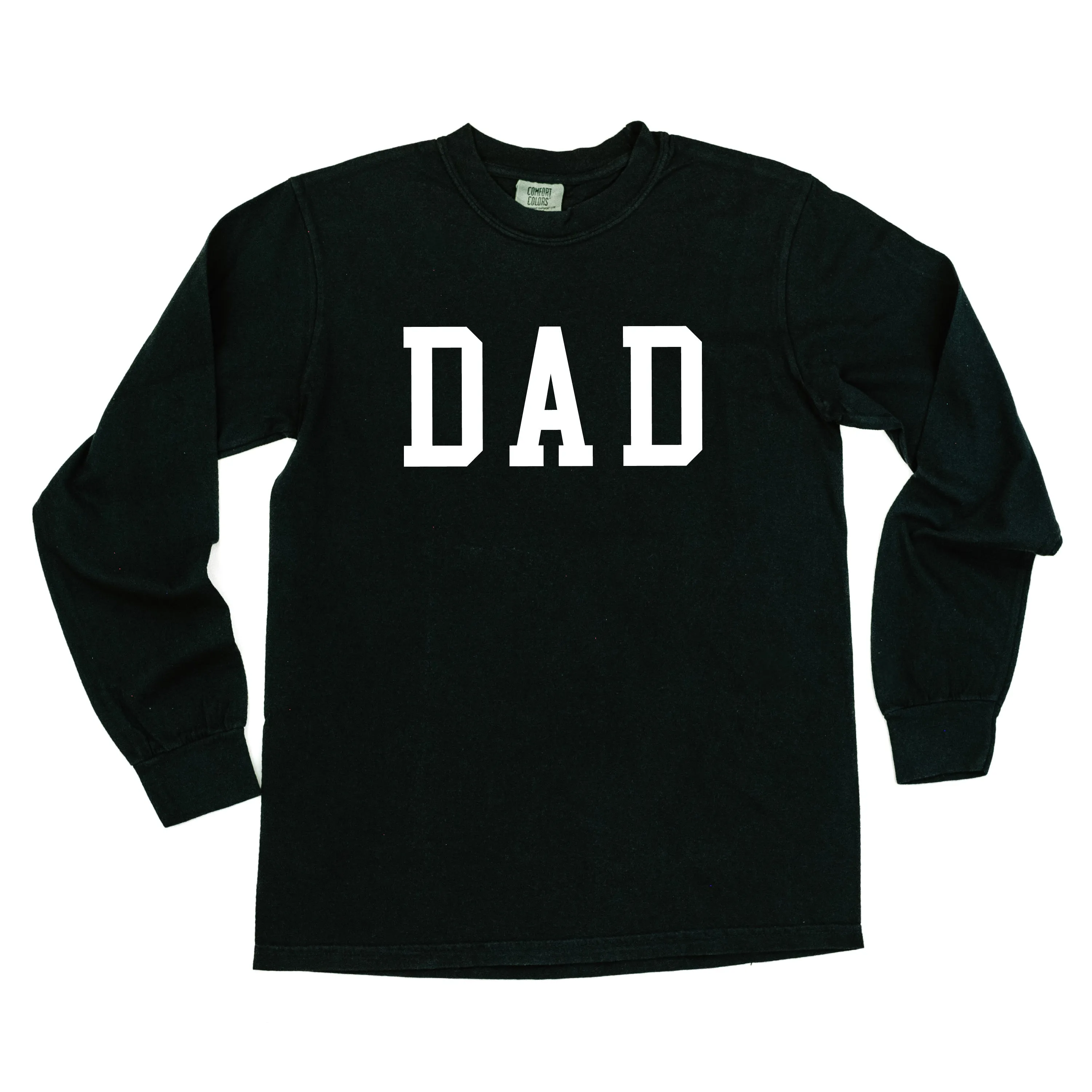 DAD - Varsity Straight Line - LONG SLEEVE Comfort Colors Tee