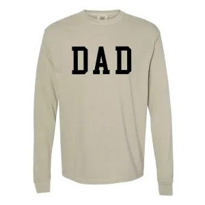 DAD - Varsity Straight Line - LONG SLEEVE Comfort Colors Tee