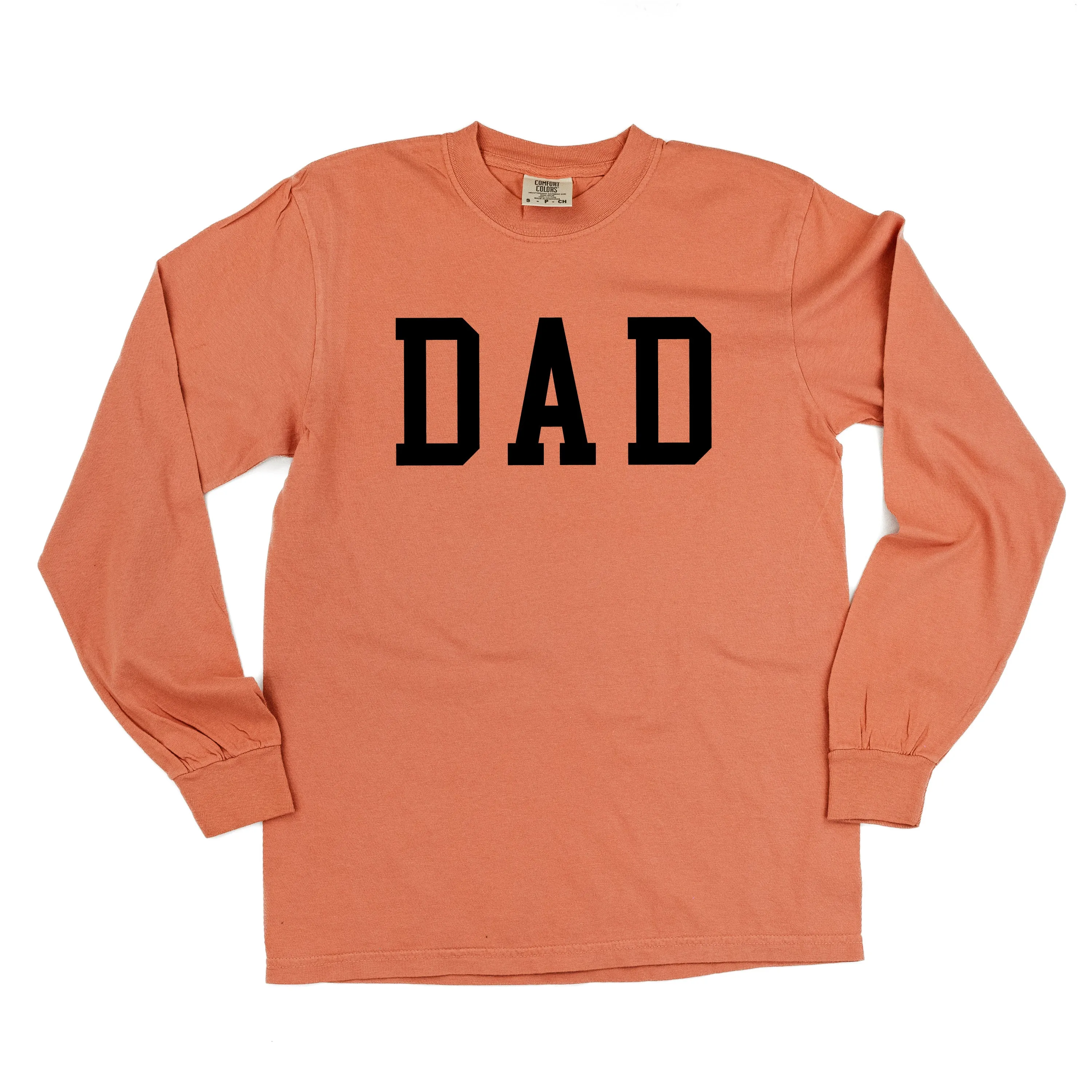 DAD - Varsity Straight Line - LONG SLEEVE Comfort Colors Tee