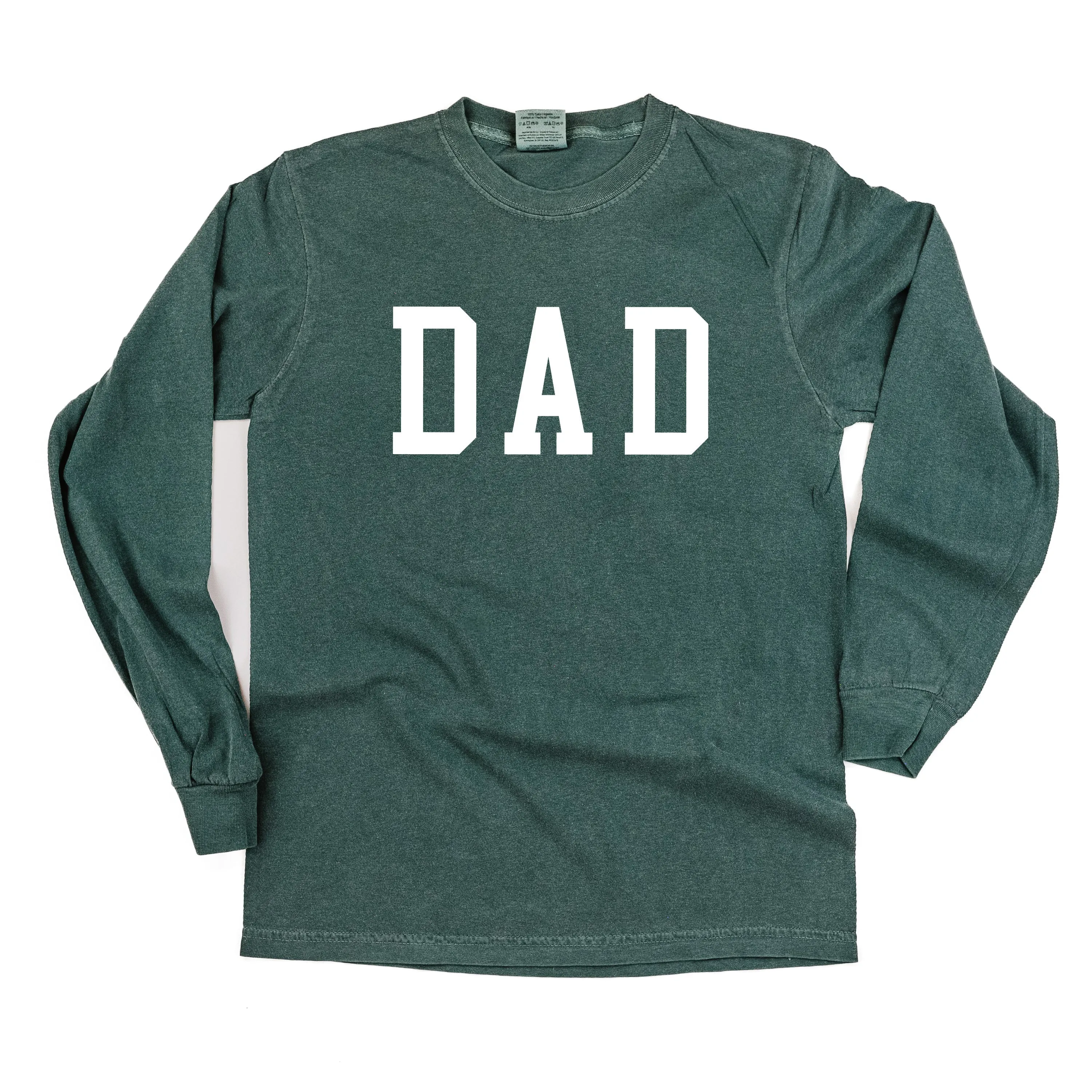 DAD - Varsity Straight Line - LONG SLEEVE Comfort Colors Tee