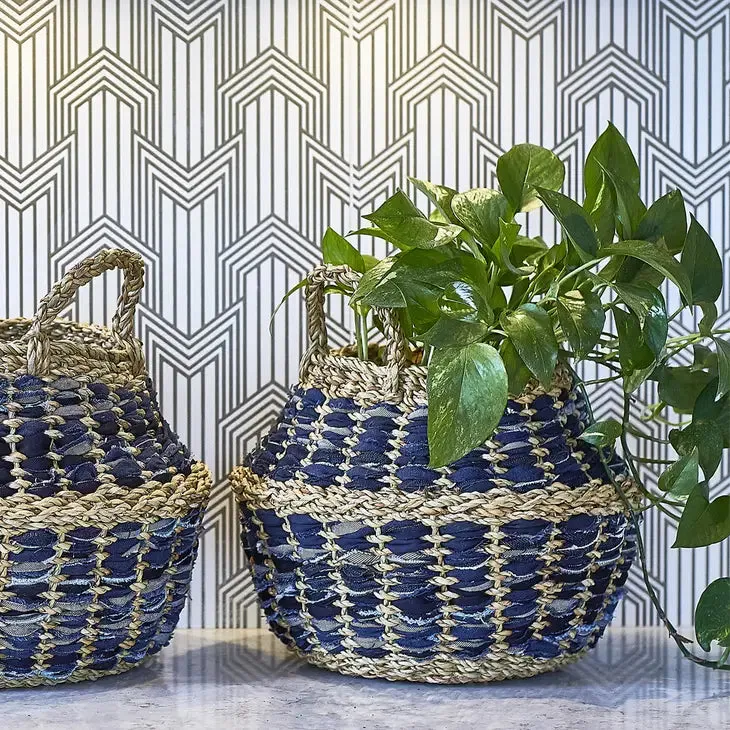 Daya Demin Foldable Basket- Large
