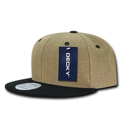 Decky 1099 Heavy Jute Flat Bill Snapback Hat