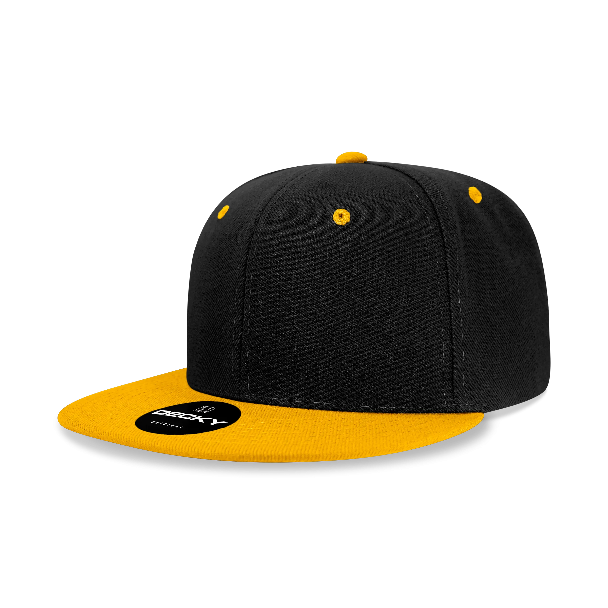 Decky 6020 High Profile 6 Panel Snapback, Flat Bill Hat