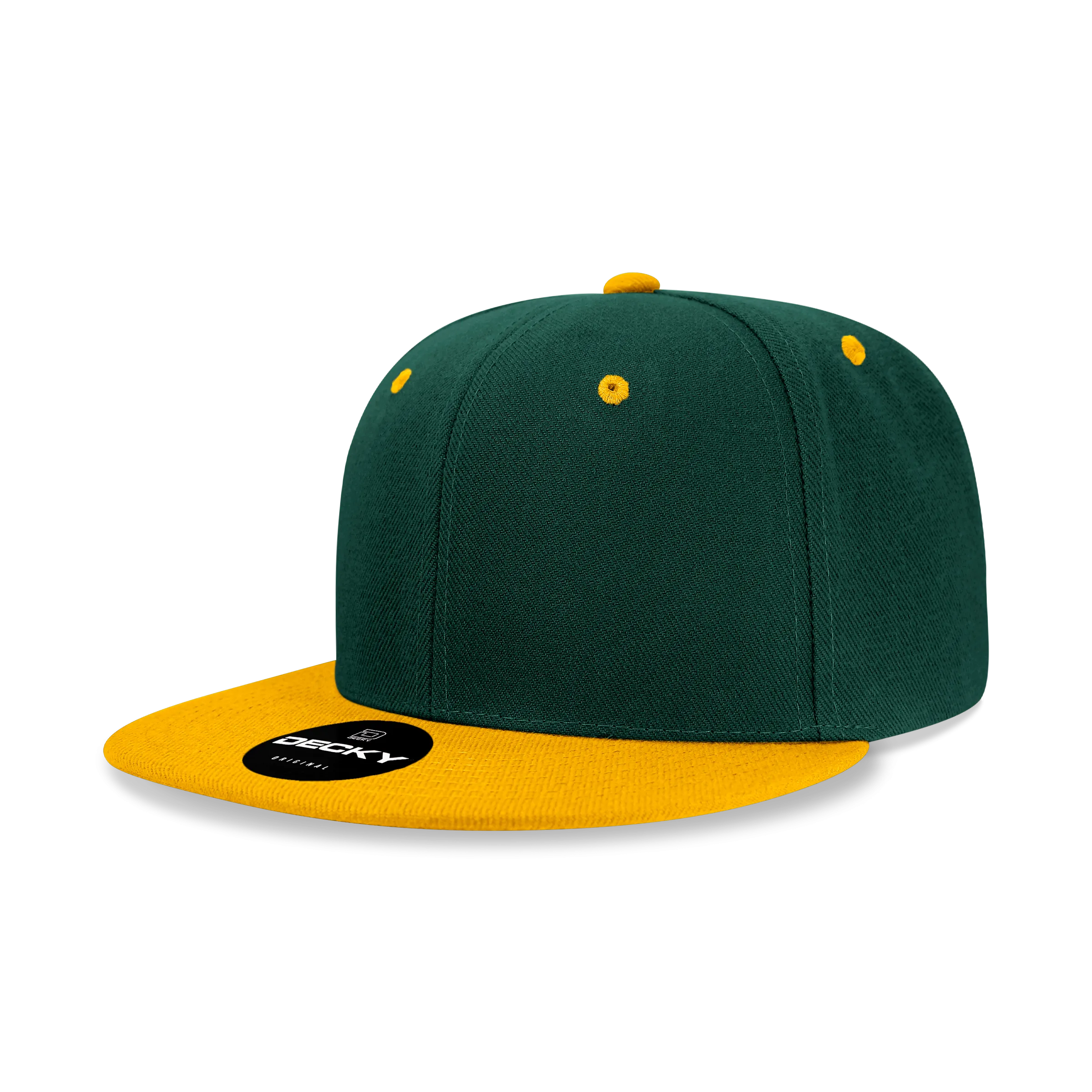 Decky 6020 High Profile 6 Panel Snapback, Flat Bill Hat