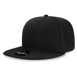 Decky 6034 Basic High Profile Snapback Hat, 6 Panel Flat Bill Cap - CASE Pricing
