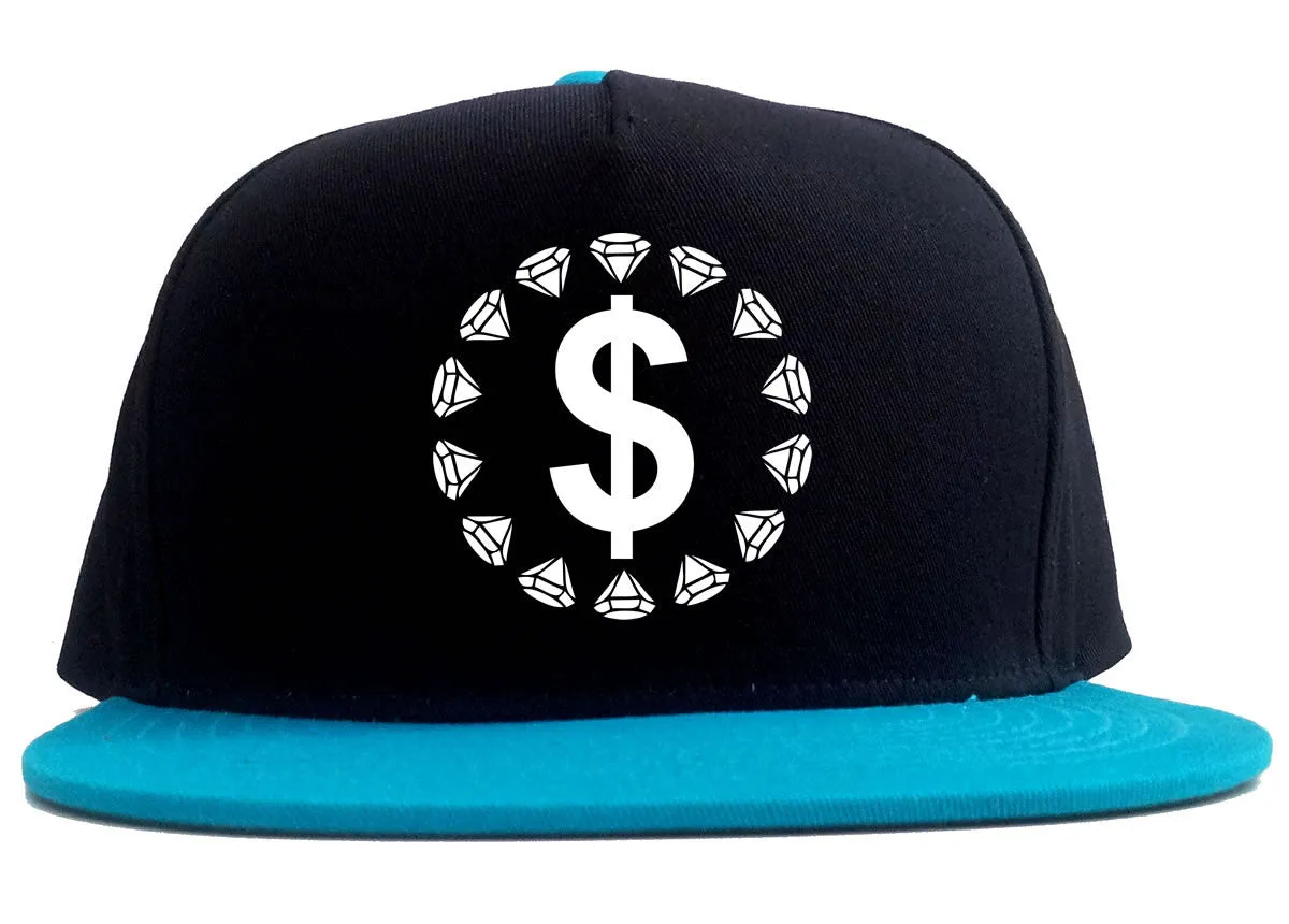 Diamonds Money Sign Logo 2 Tone Snapback Hat