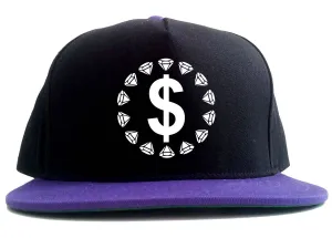 Diamonds Money Sign Logo 2 Tone Snapback Hat
