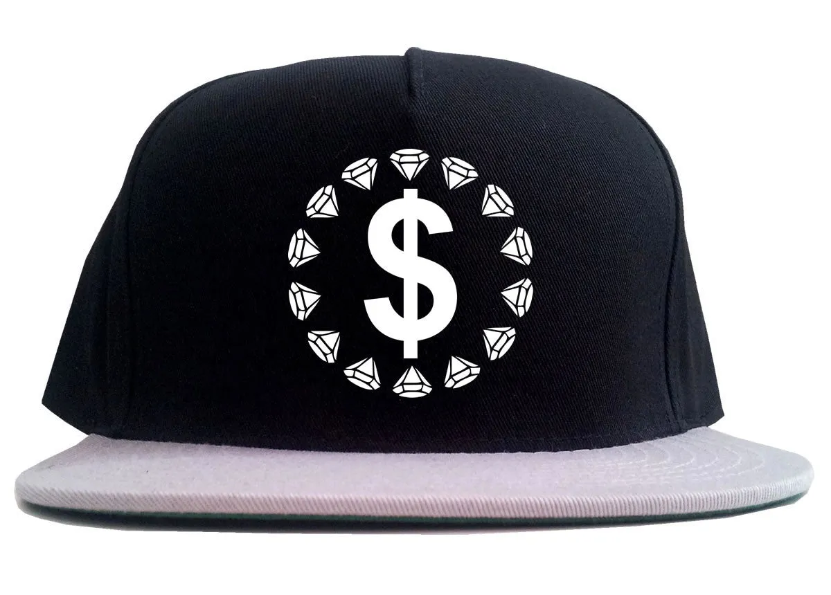 Diamonds Money Sign Logo 2 Tone Snapback Hat