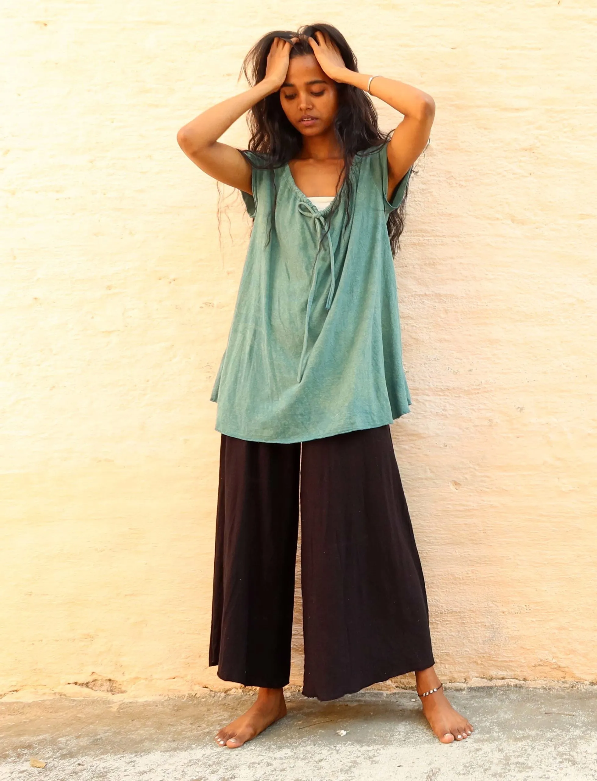 Drawstring Collar Wanderer Shirt