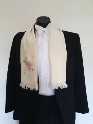 Embroidered Chinese Silk Dress Scarf