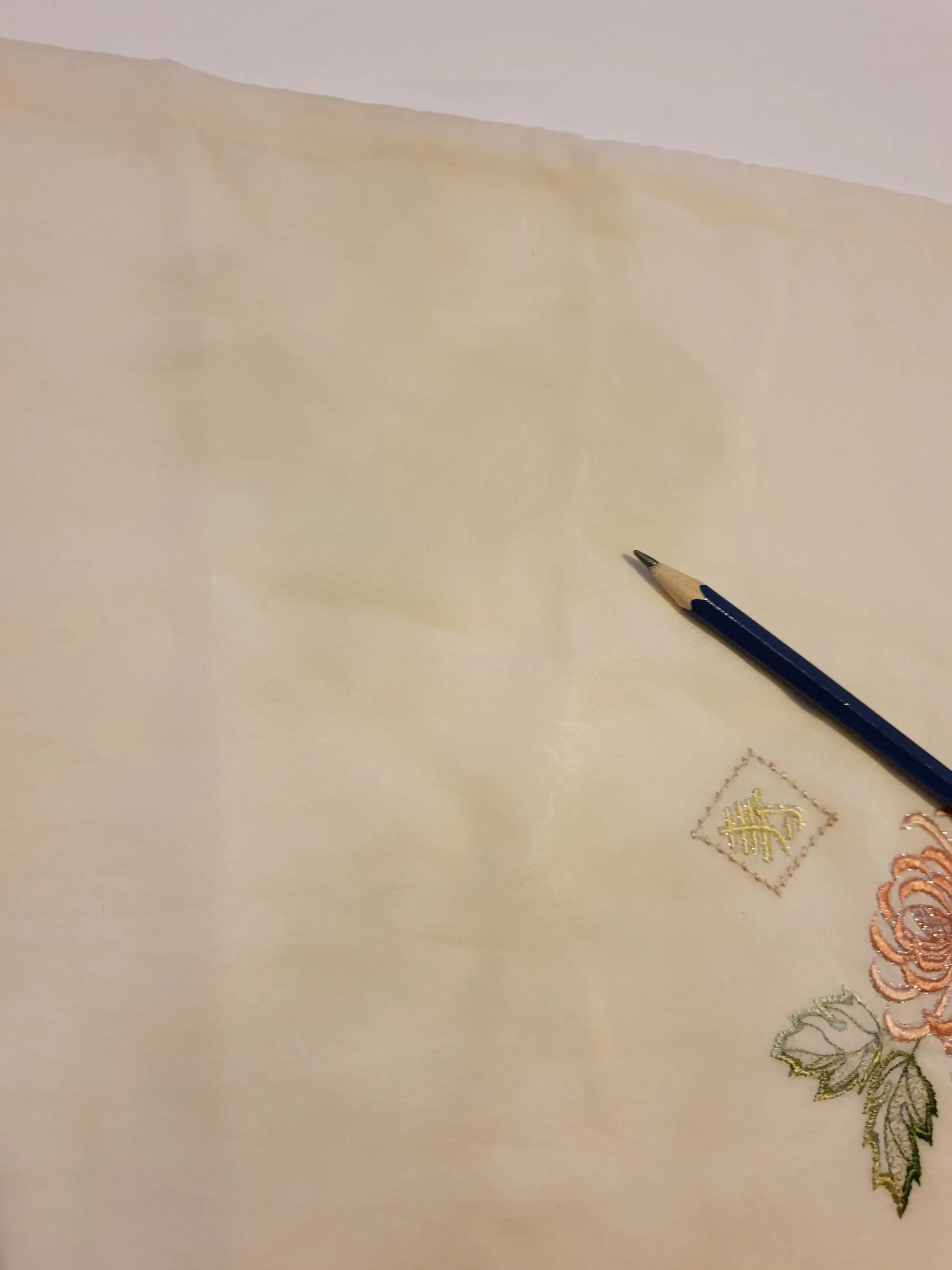 Embroidered Chinese Silk Dress Scarf