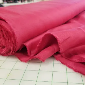 End of bolt: 1.5 yards of Irish Linen Fuchsia Red Suiting Weight Spence Bryson Woven 270 GSM- remnant