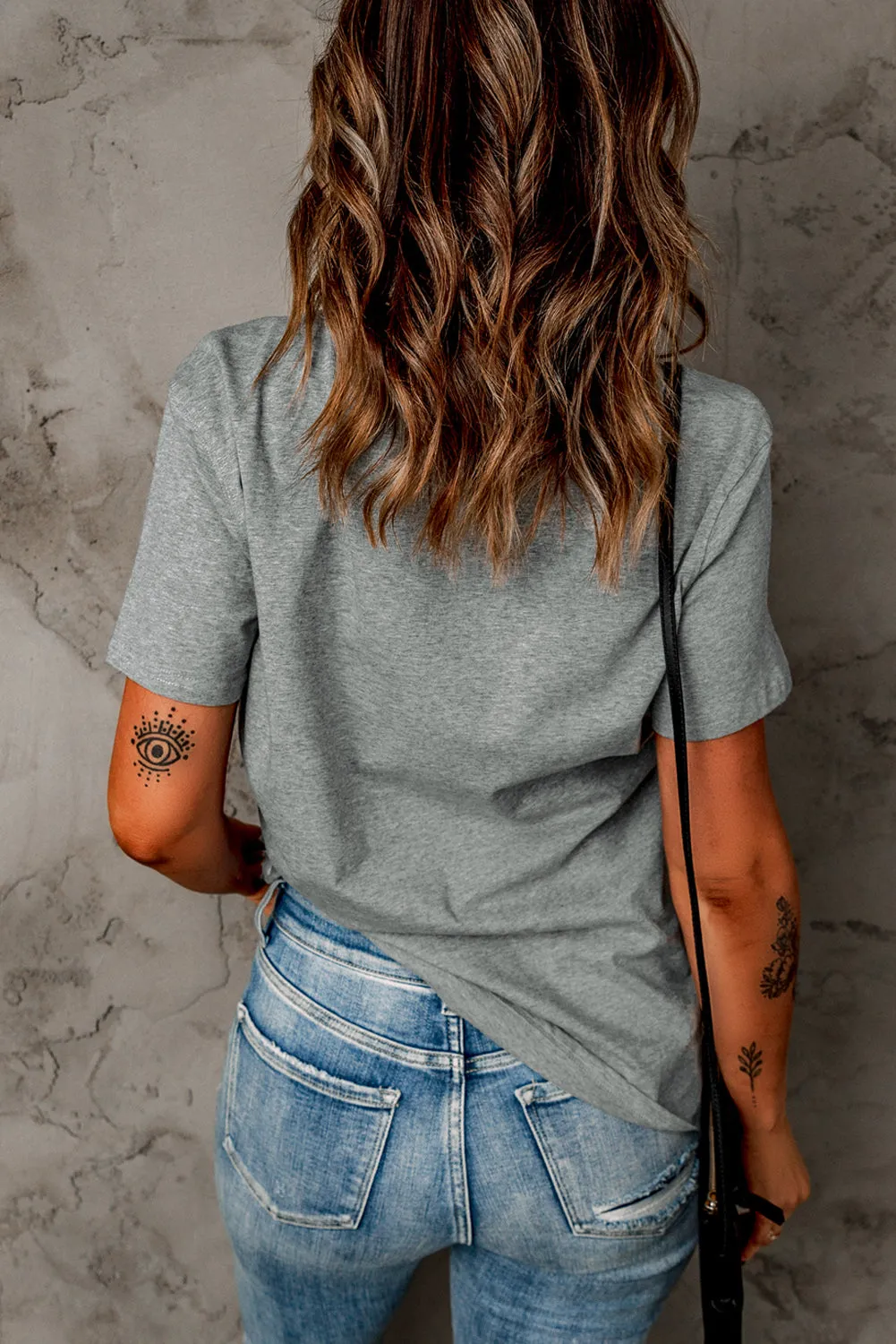Fall Kind of Girl Letter Print Short Sleeve Graphic Tee