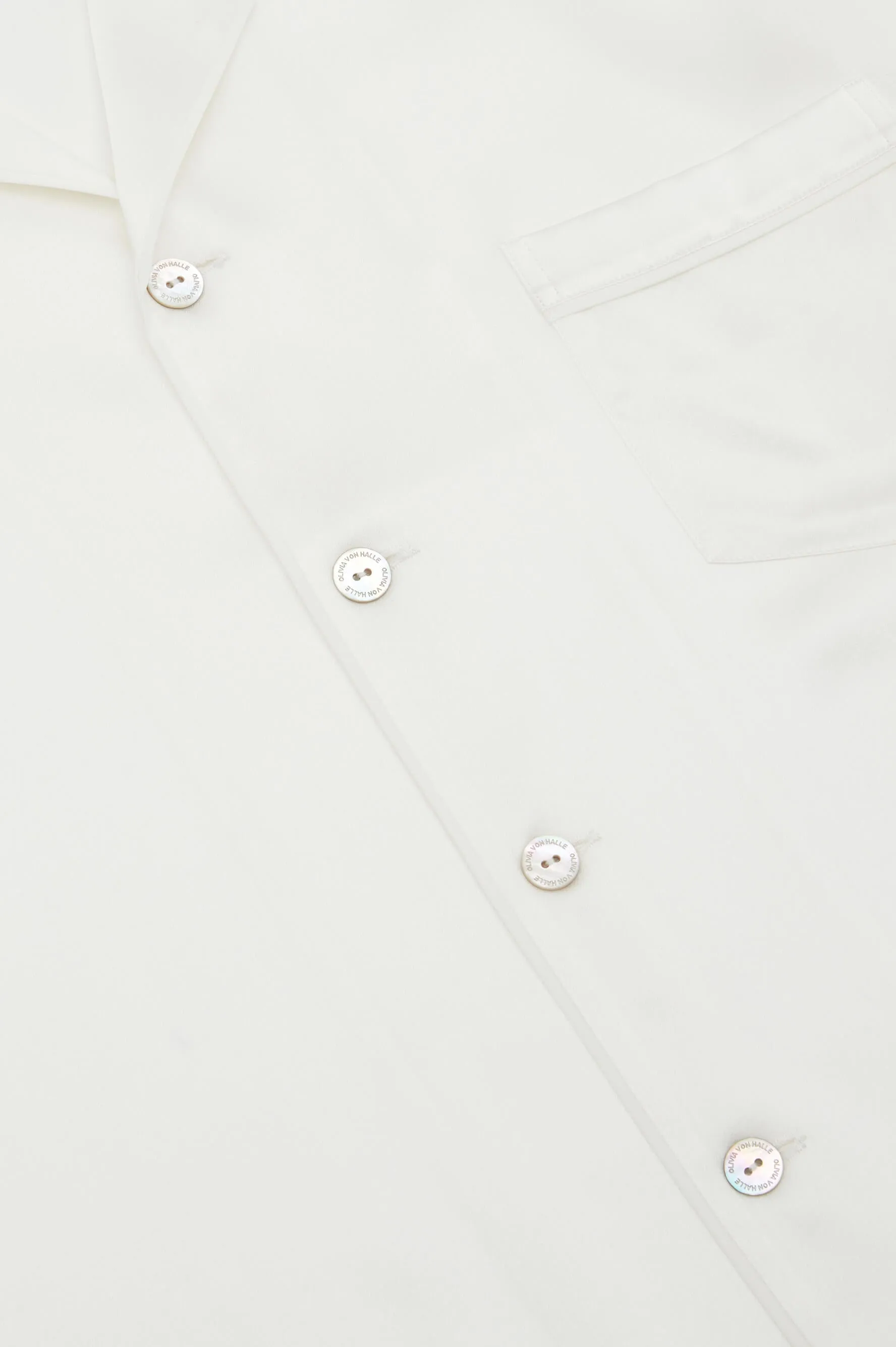 Fifi Ivory White Pajamas in Silk Satin