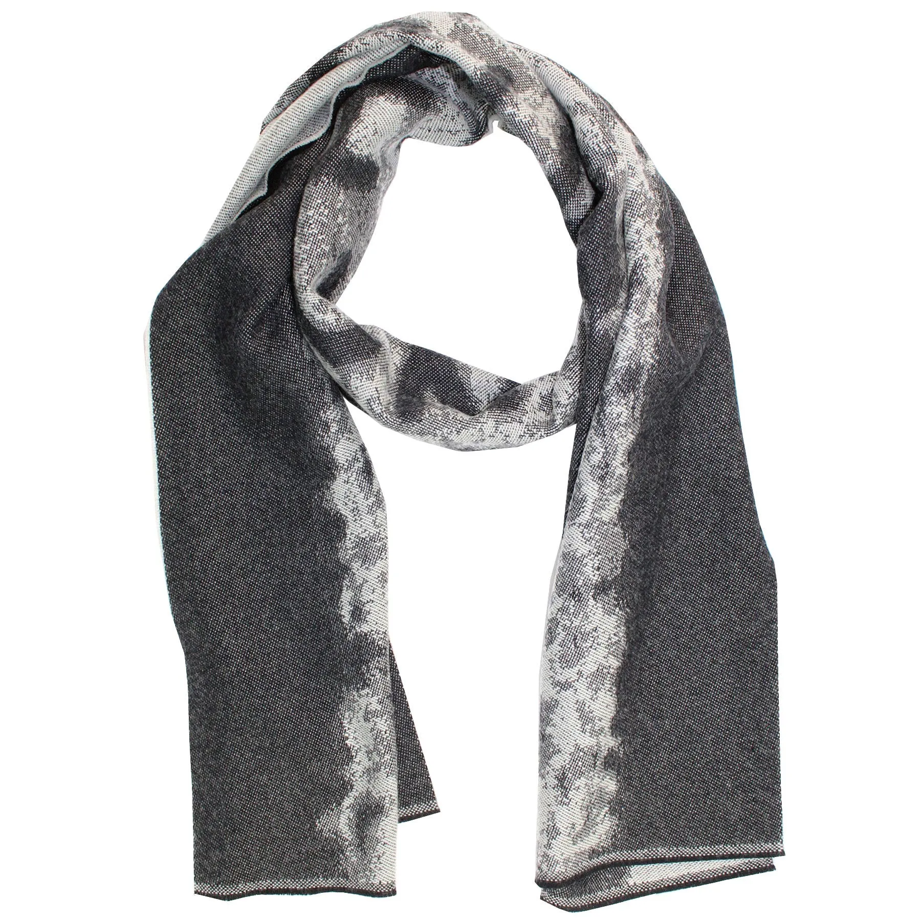 Givenchy Scarf Gray Black Logo Design - Wool Shawl BLACK FRIDAY SALE