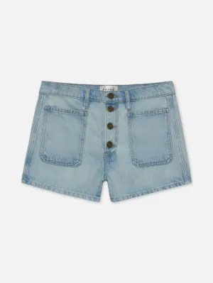 Le Bardot Exposed Button Short -- Trevi