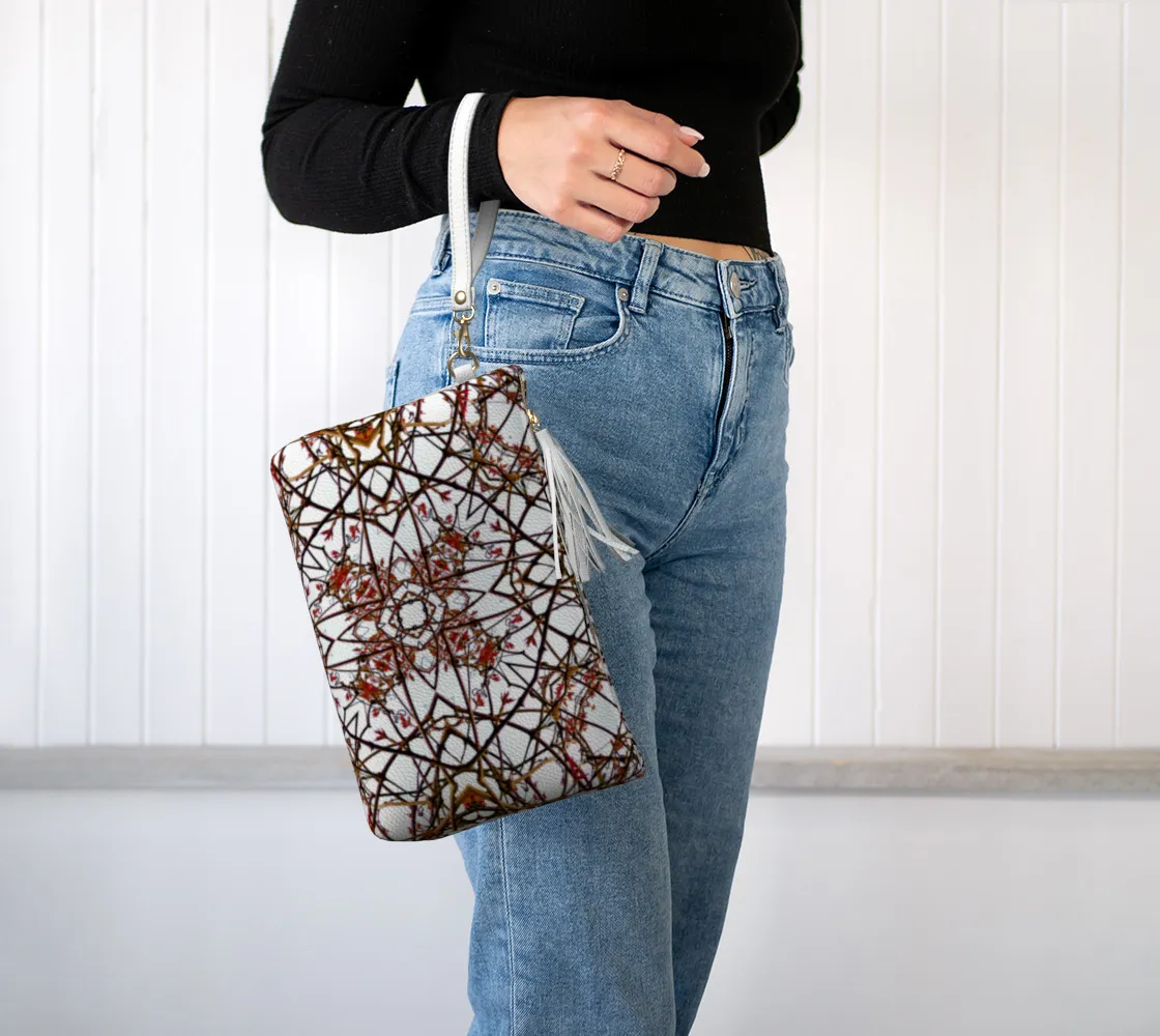 March Red Vine Vegan Leather Makeup Bag