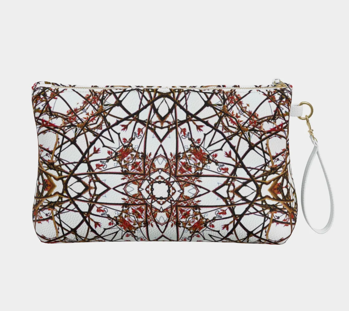 March Red Vine Vegan Leather Makeup Bag