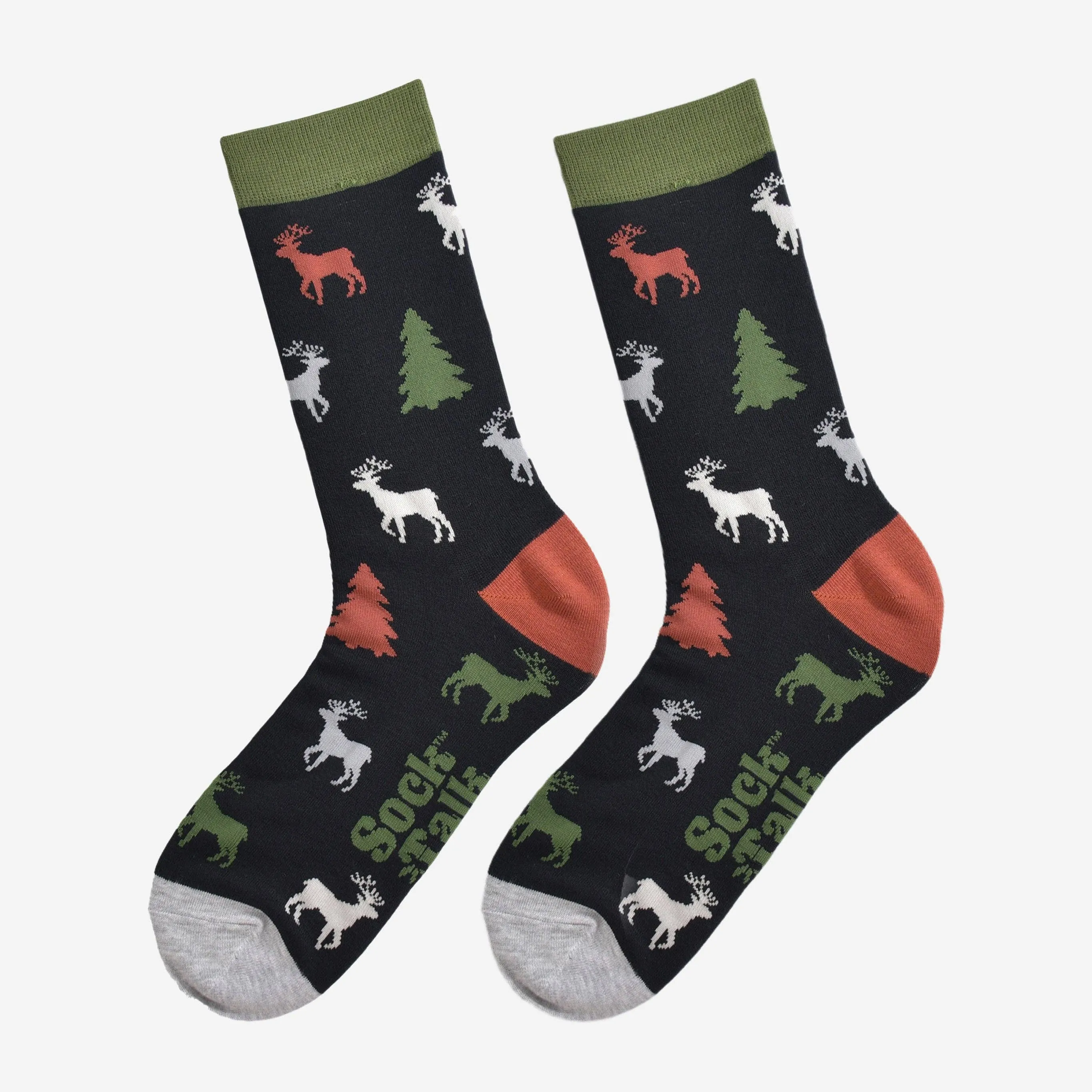 Men's Stag Print Bamboo Socks