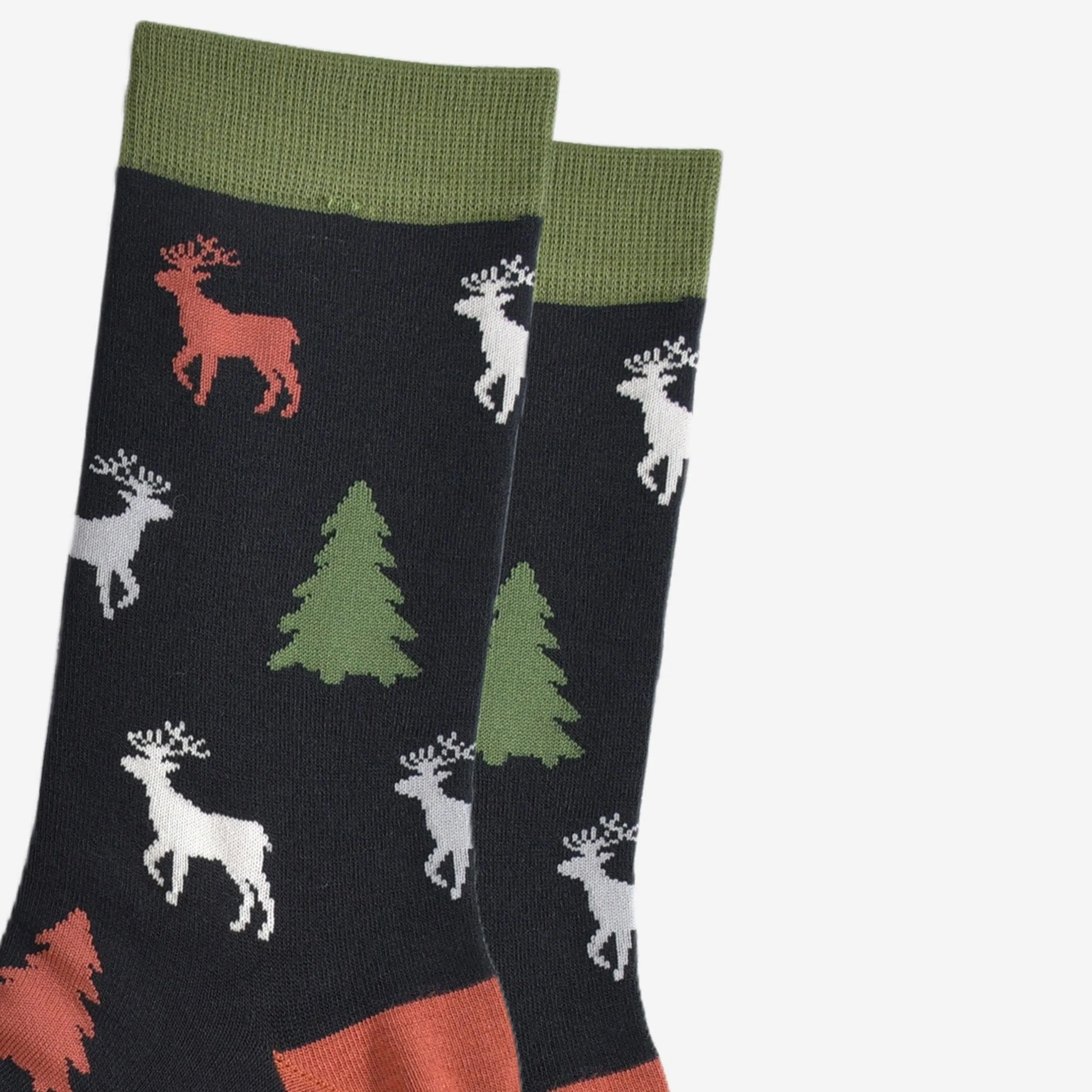 Men's Stag Print Bamboo Socks