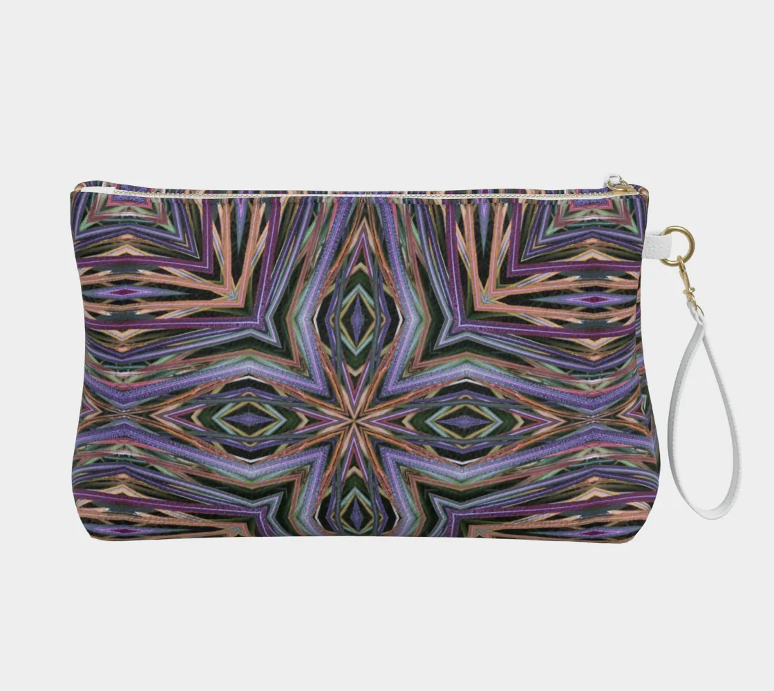 Miscanthus Stripe Vegan Leather Makeup Bag