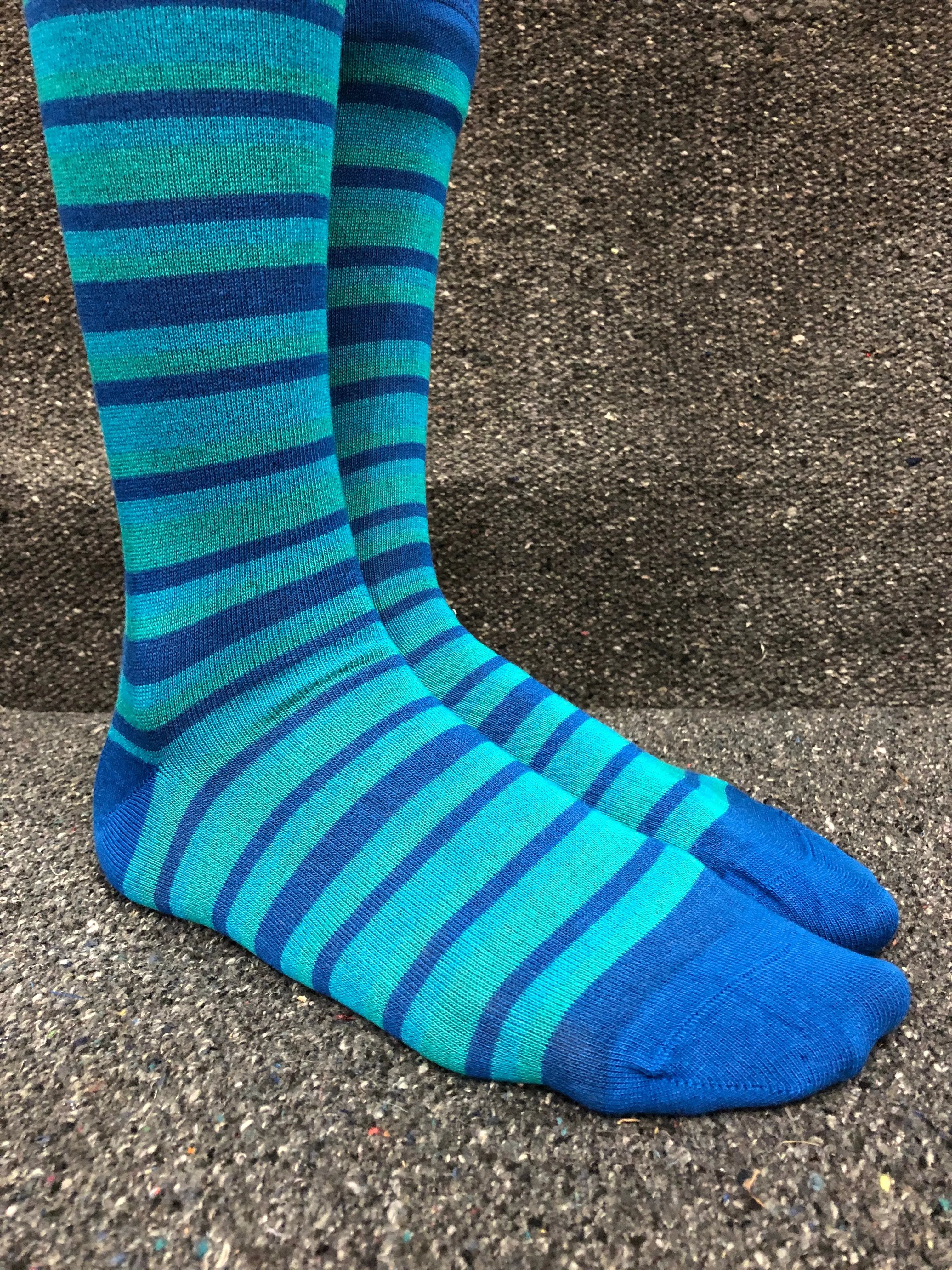 MoSo Bamboo Socks - Stripey (8-11)