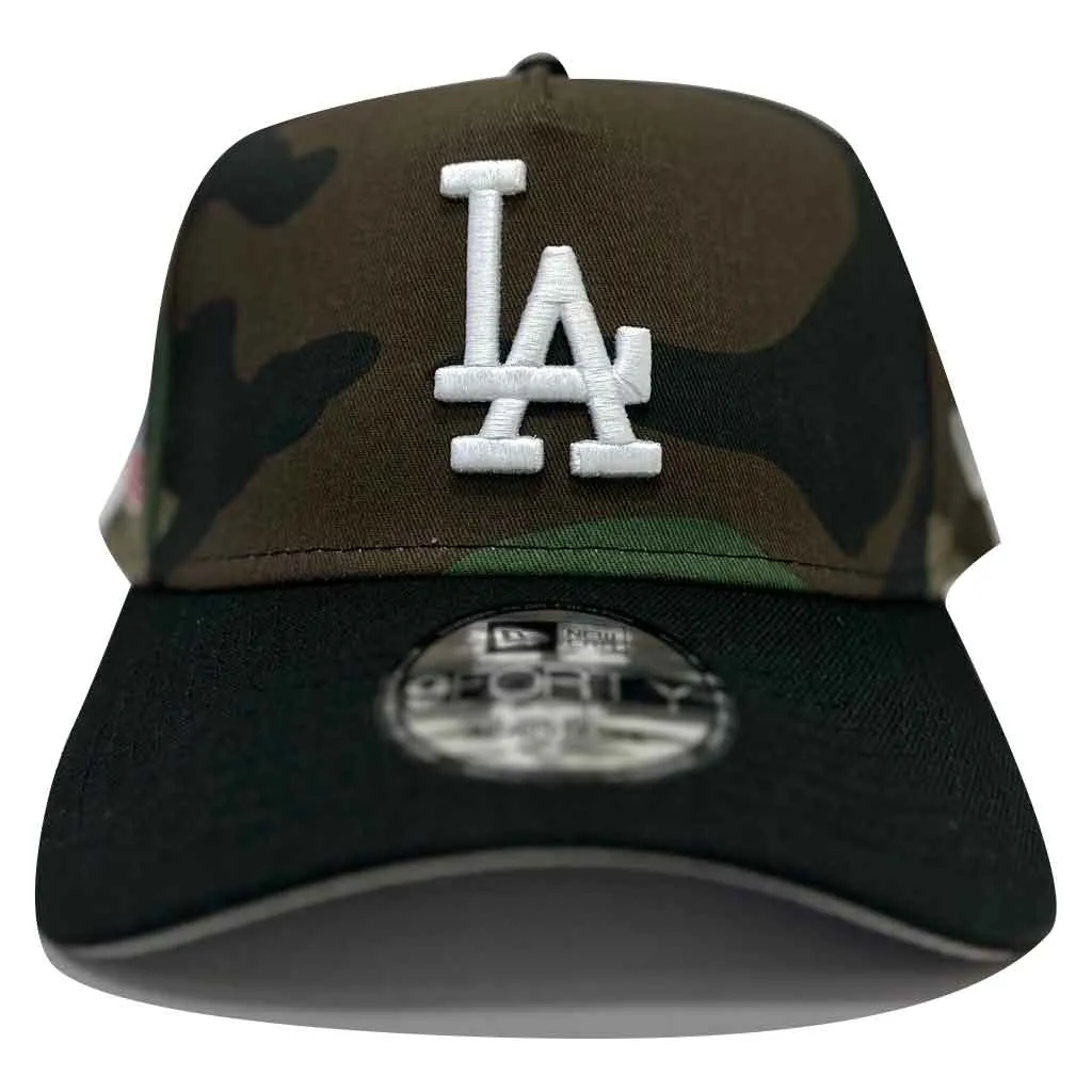 New Era LA Dodgers 940 A-Frame Snapback Hat - Wood Camo/USA