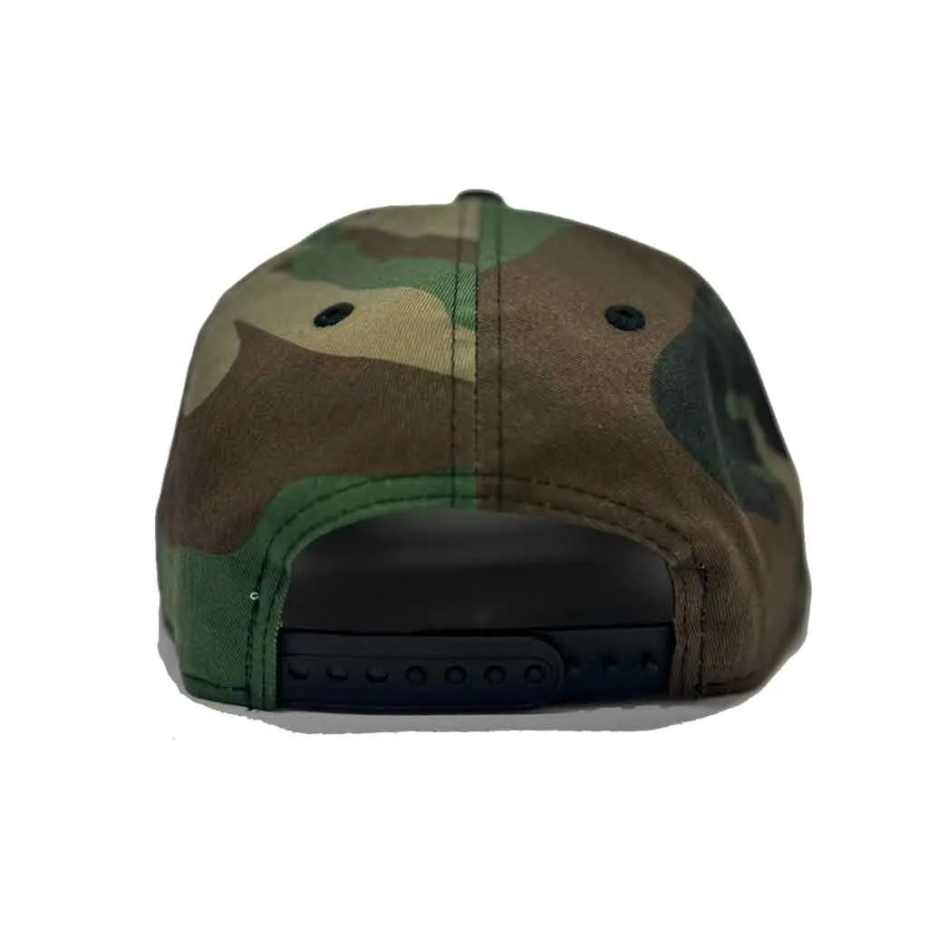 New Era LA Dodgers 940 A-Frame Snapback Hat - Wood Camo/USA