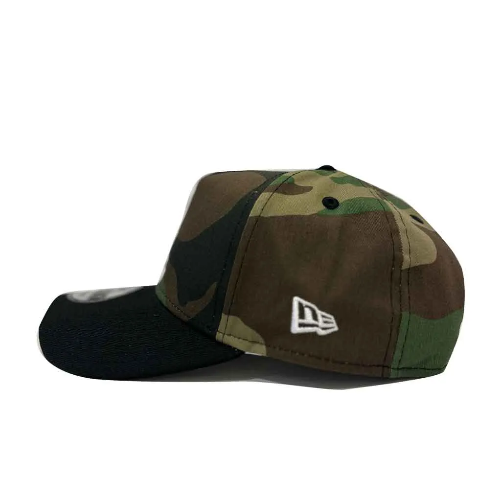 New Era LA Dodgers 940 A-Frame Snapback Hat - Wood Camo/USA