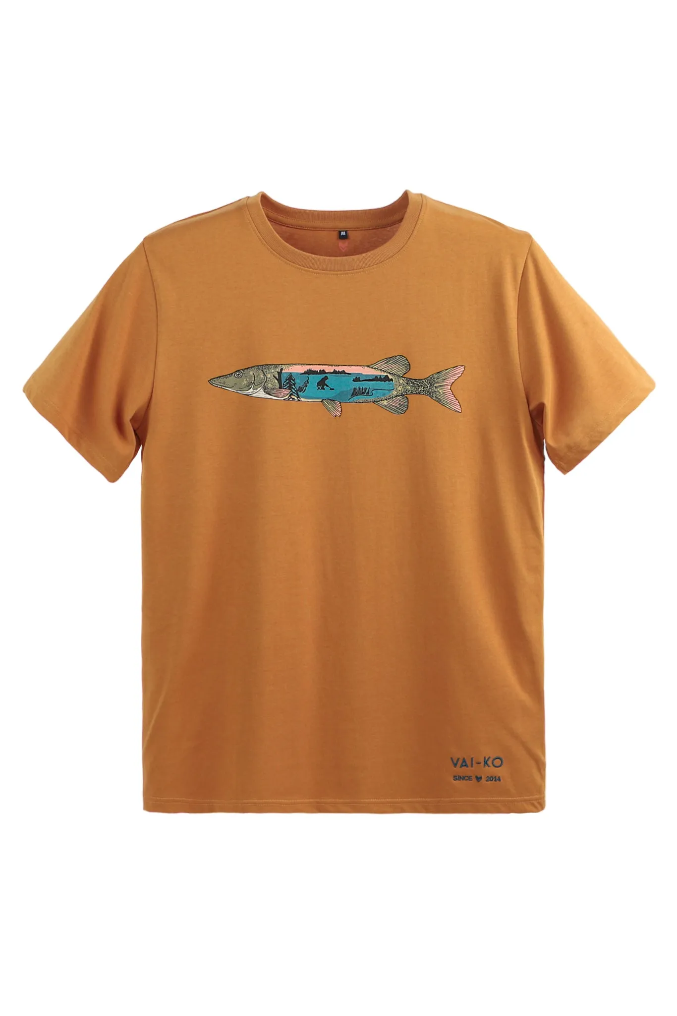 Organic Cotton Hauki Men's T-shirt, Caramel Brown