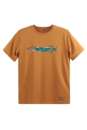 Organic Cotton Hauki Men's T-shirt, Caramel Brown
