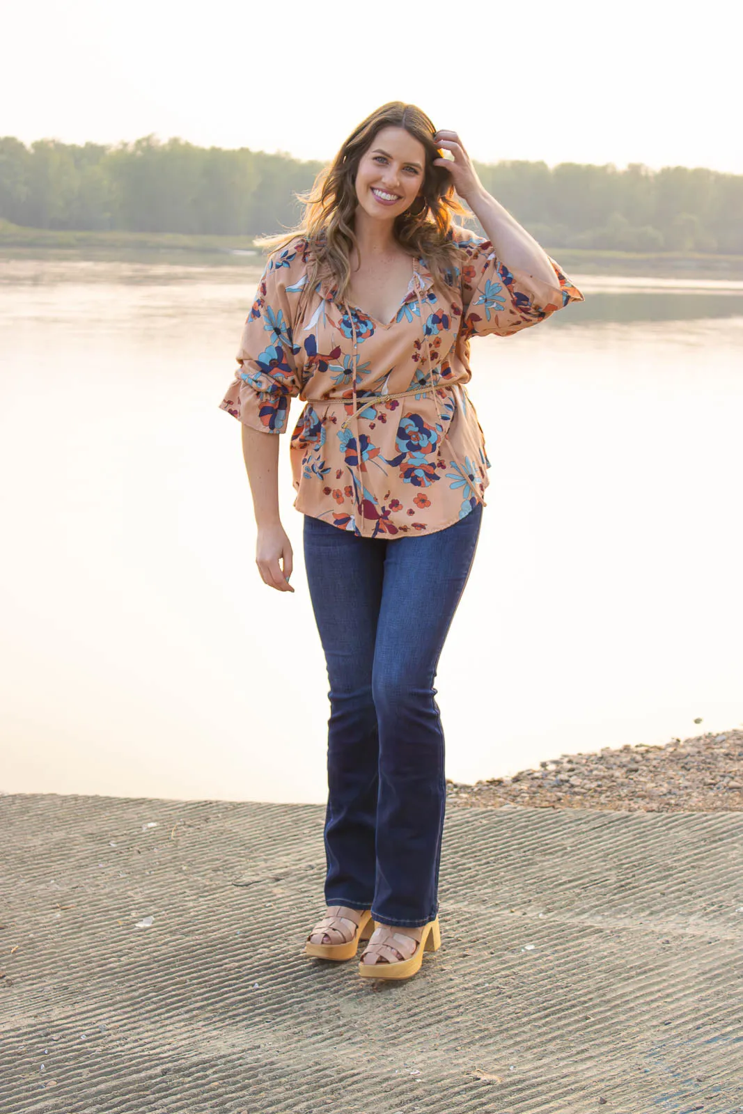 Powell Print Peasant Top
