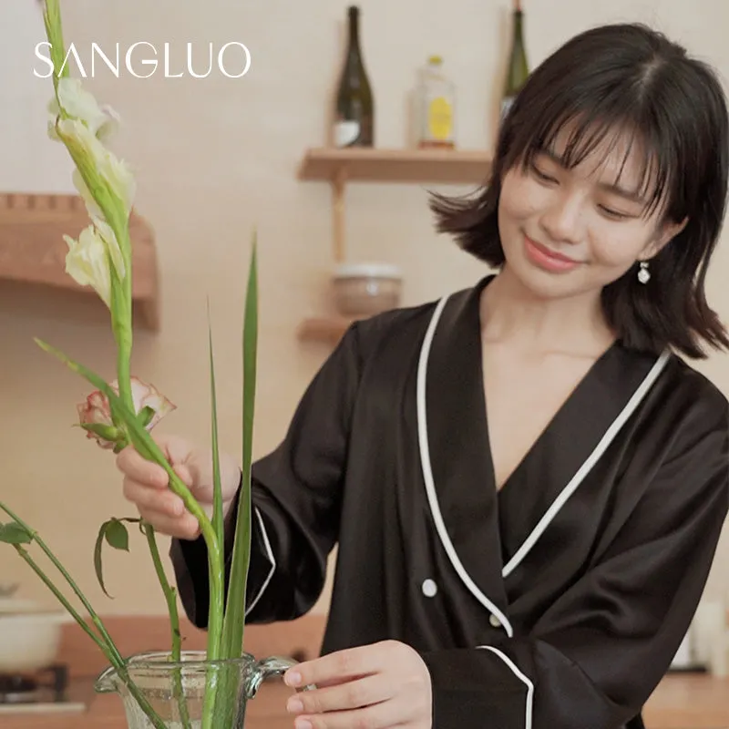"Hug the Earth"Bear Bobo Silk Women Pajamas Set