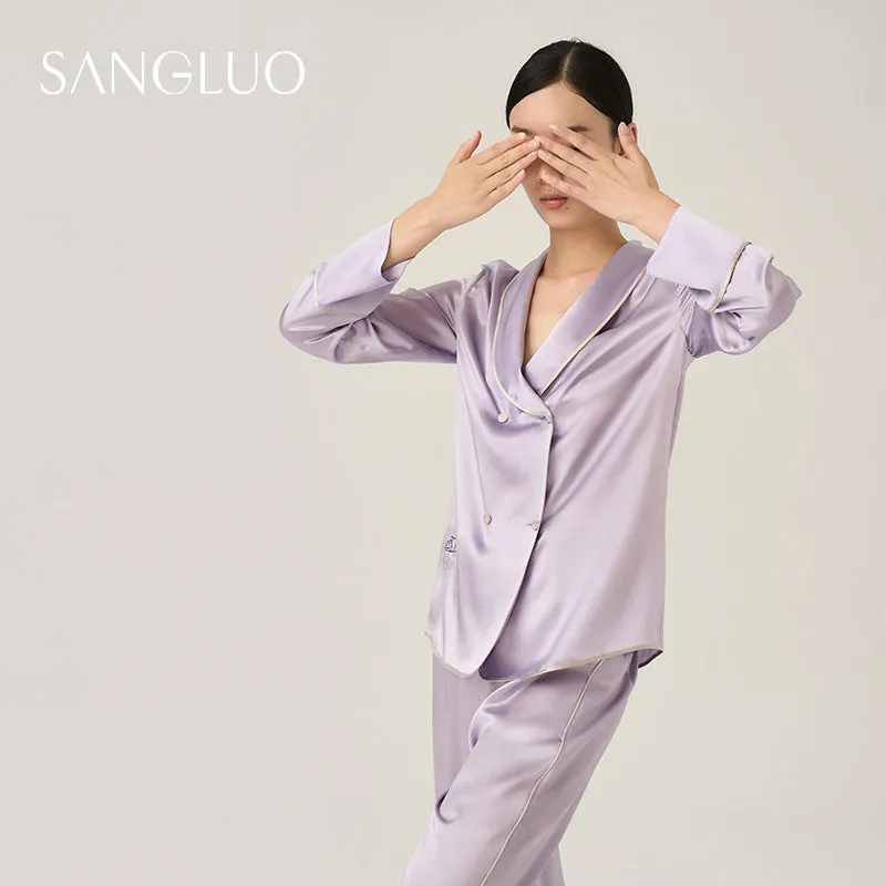 "Hug the Earth"Bear Bobo Silk Women Pajamas Set