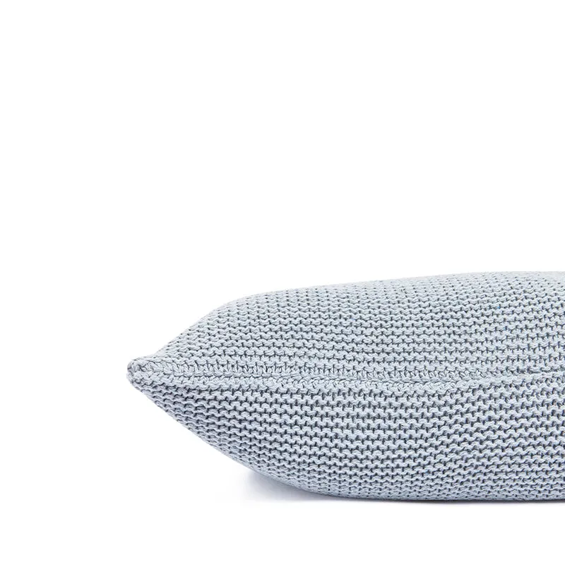 Recycled denim cushion soft blue