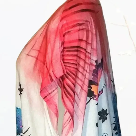 Red Butterfly Tunic Top