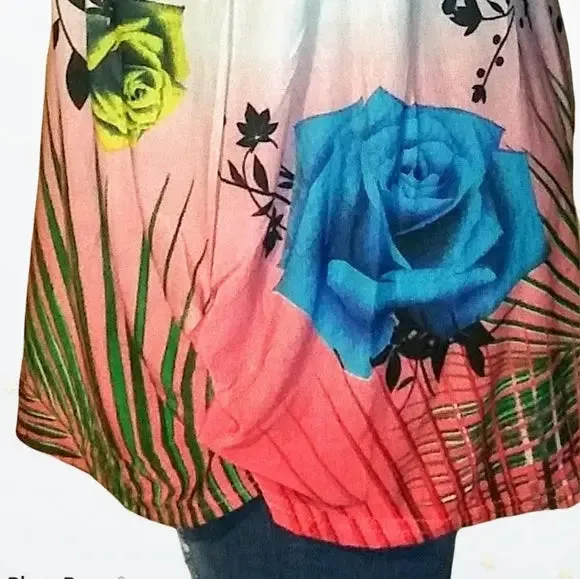 Red Butterfly Tunic Top