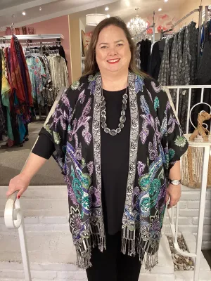 REVERSIBLE DUSTER - 18E BLK