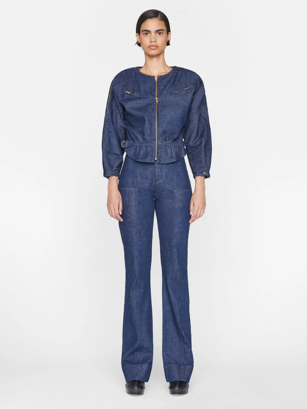 Slouchy Zip Up Jacket -- Rinse